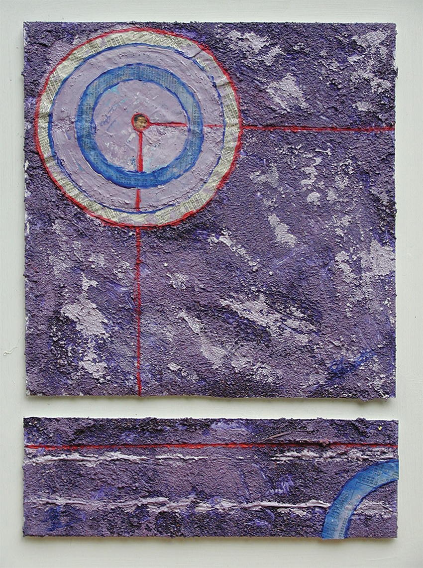 Cible violette - 41x30 cm - 250€ - Techniques mixtes & Cadres américain 