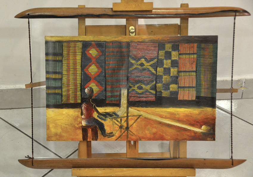 Batik - 35x50cm - Acrylique sur toile & bois - Sur commande