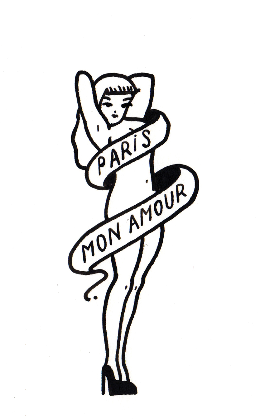 Paris mon amour - 50x70cm - 400€ - Acrylique sur papier 