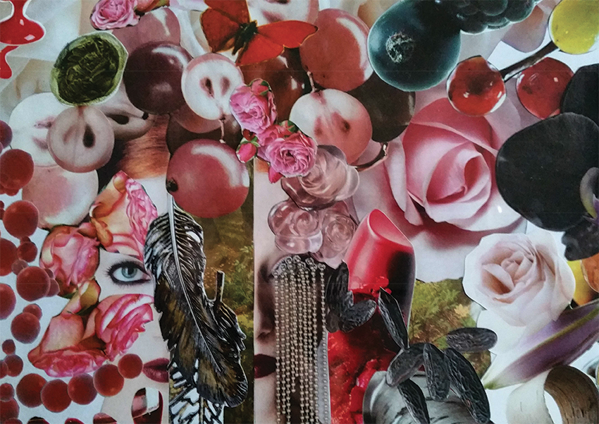 La Femme cachée - 30x21 cm - 100€ - Collages