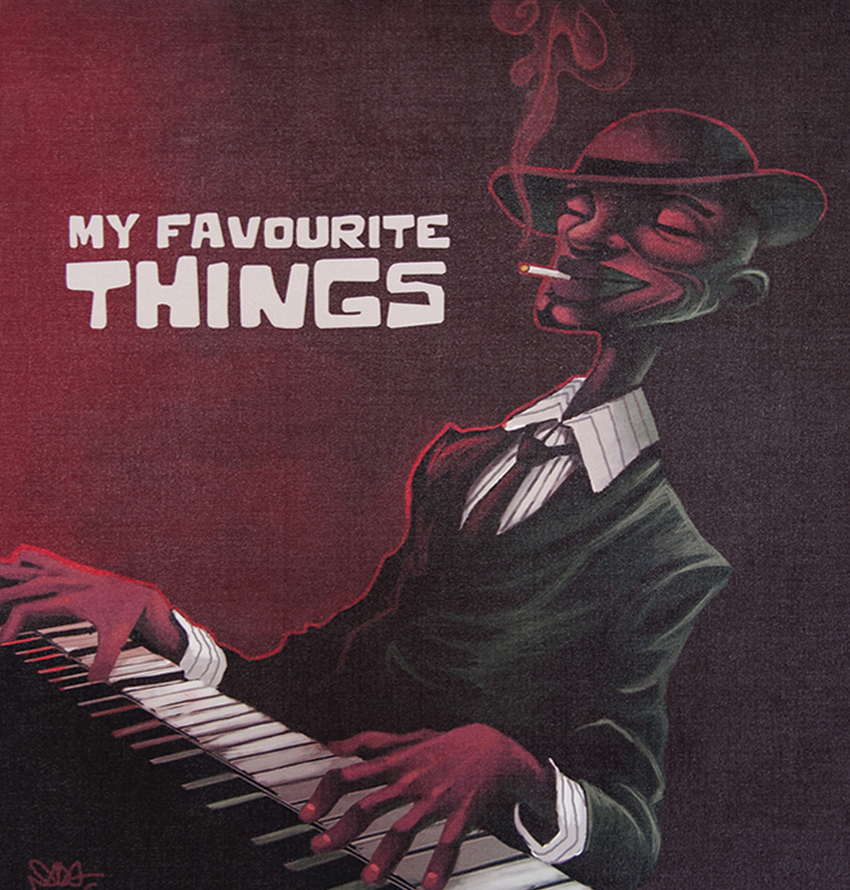 My favourite things - 100x91 cm - 550€ - Digital painting sur canvas